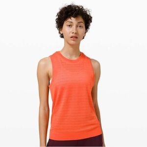 Lululemon Breeze Muscle Tank II Squad Mesh Perforated Top in Squad Brick Size 10